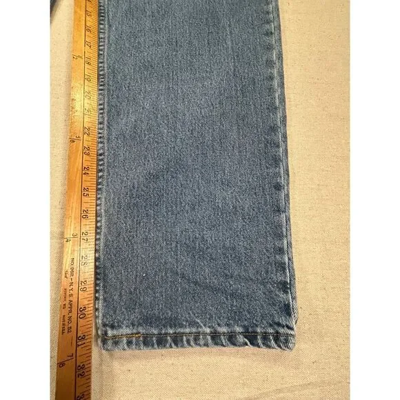 Levi's 550 Vintage 90s Men's 38‎ Relaxed Baggy Straight Denim Blue Jeans - Picture 2 of 9
